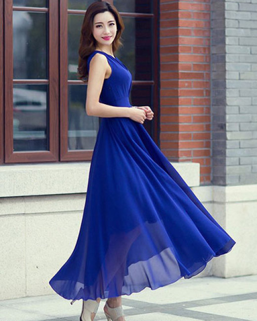 Đầm Dạ Hội Sắc Màu Màu Xanh Coban 11 Cách phối đồ với váy màu xanh coban đẹp cho nàng xinh ngất ngây