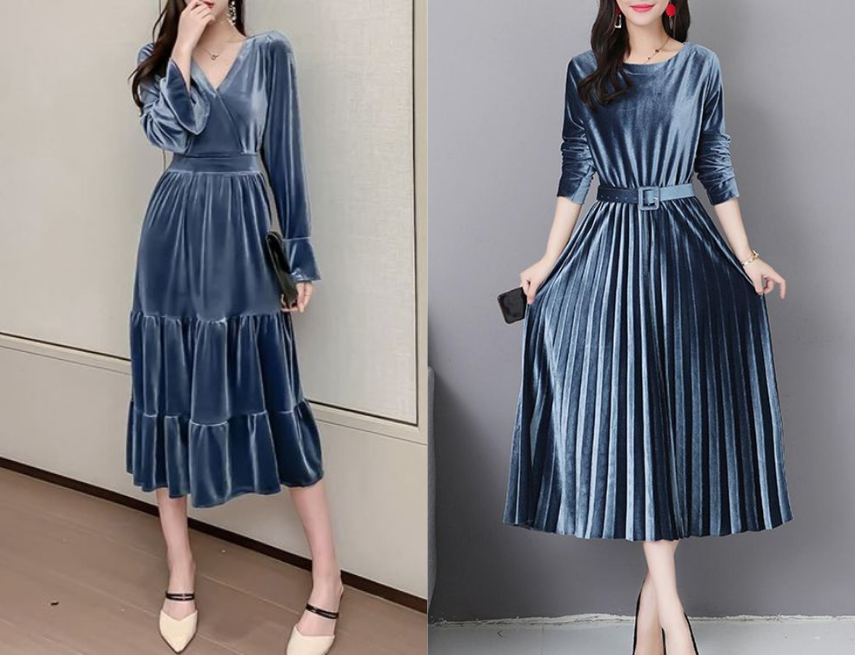 IVY moda Top 14 mẫu váy nhung đẹp nhất 